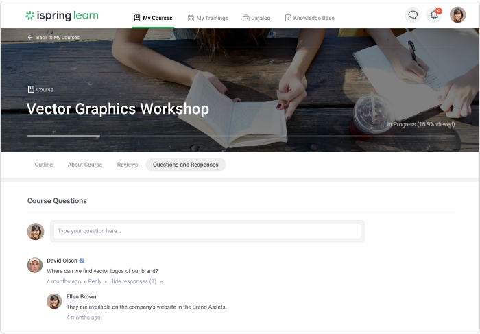 Course Questions in iSpring Learn Course Questions in LMS
