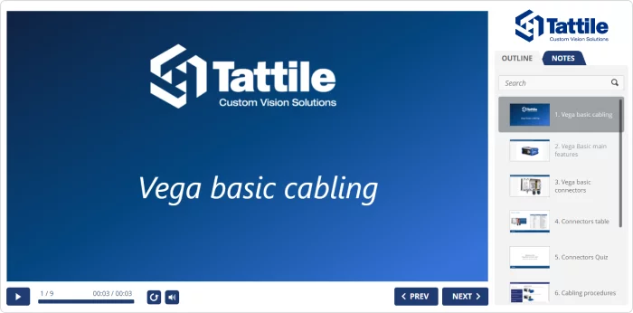 Tattile: an example of product training program An example of product training program